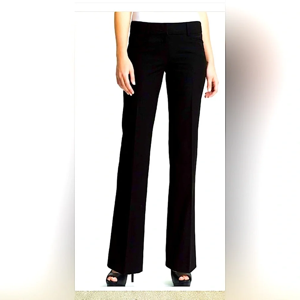 MICHAEL KORS GRAMERCY FLARED LEG PANTS BLACK SZ 10 - Picture 2 of 12